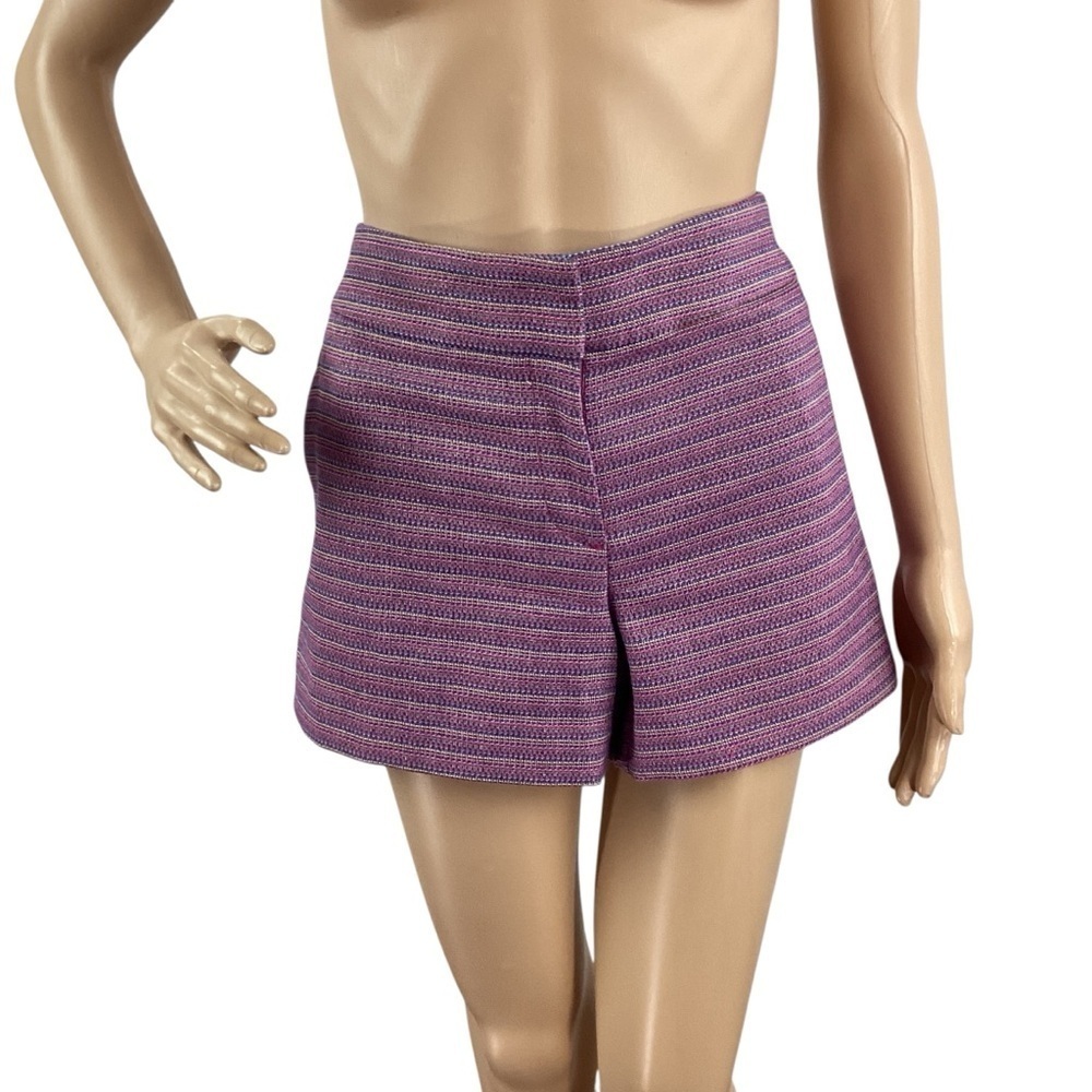 LOFT The Riviera Short Textured Purple Pink Pattern Size 6